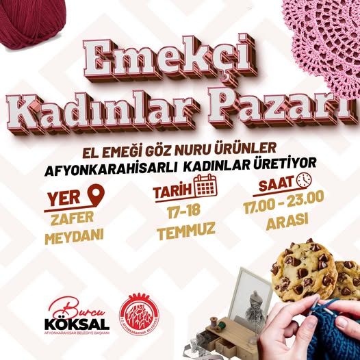 Afyonkarahisar'da Emekçi Kadınlar Pazarı Zafer Meydanı'nda Açıldı