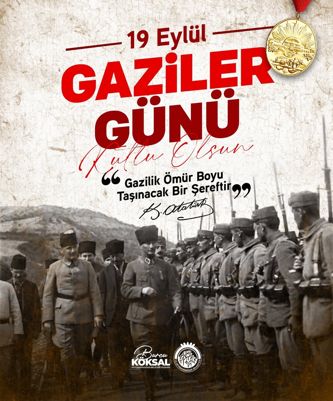 19 Eylül Gaziler Günü Kutlandı: Atatürk ve Gazilerin Anısı Yaşatılıyor